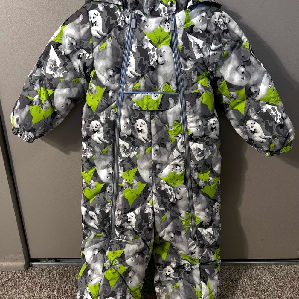 HUPPA Green and Gray Puffer Jacket Insulated for Outdoor Adventures